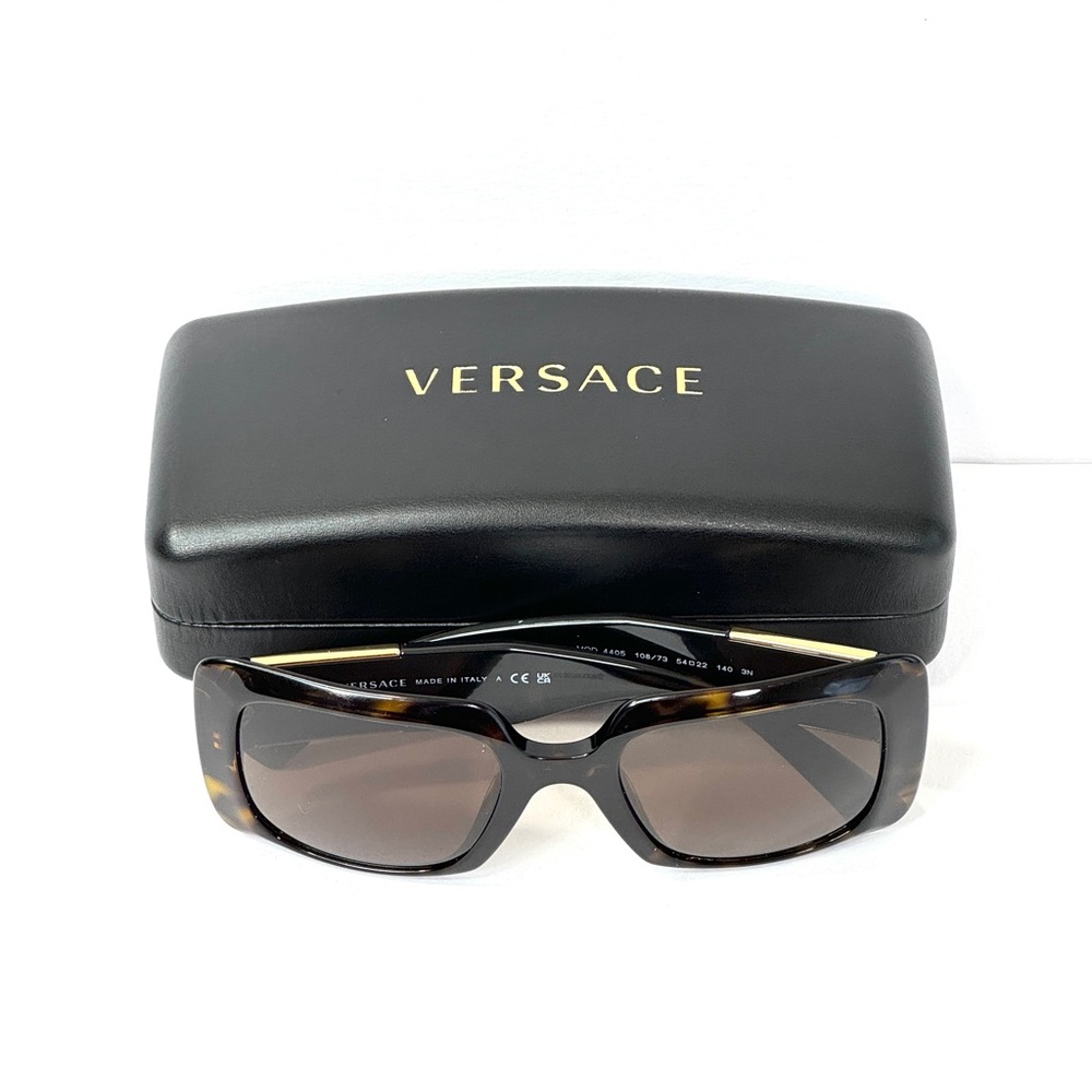 Versace Logo Rectangle Sunglasses - image 1